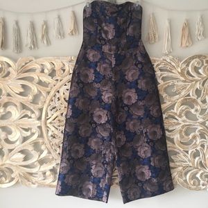 Anthropologie Greylin Metallic Floral Jumpsuit